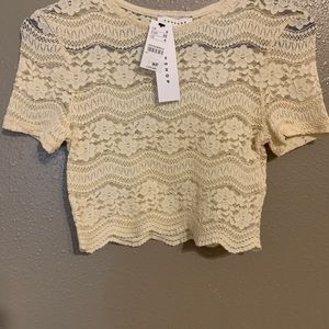 TopShop cream colored size 4 shirt